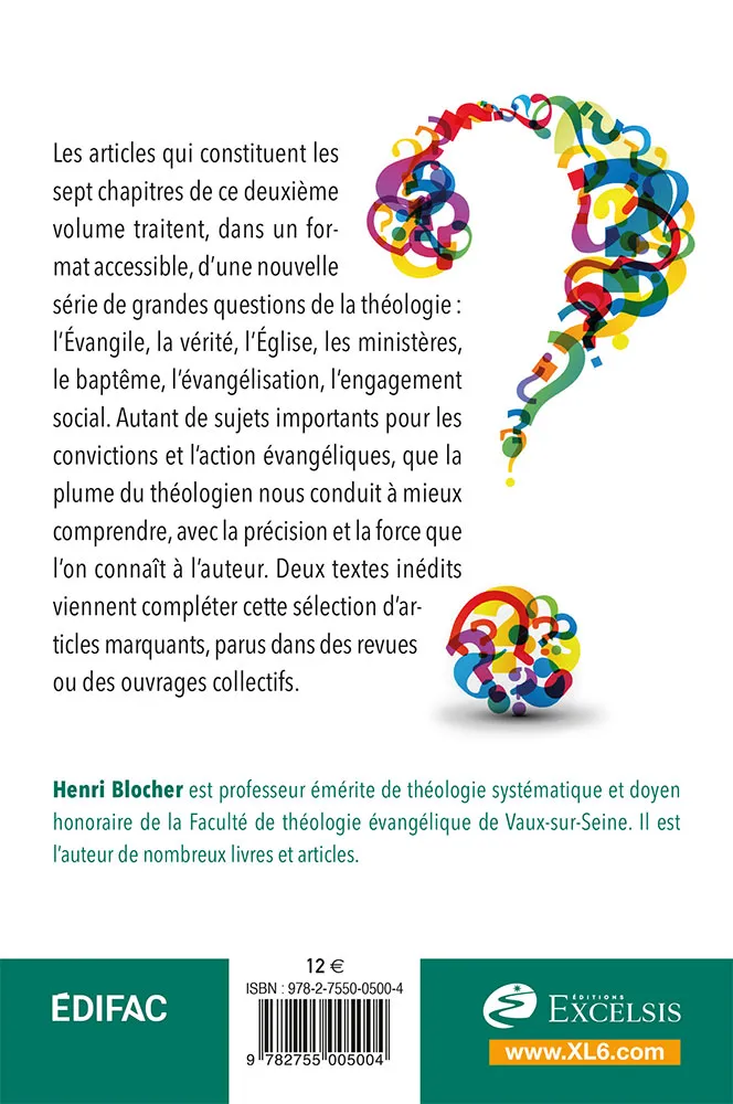 Grandes questions de la théologie (Les) Vol 2