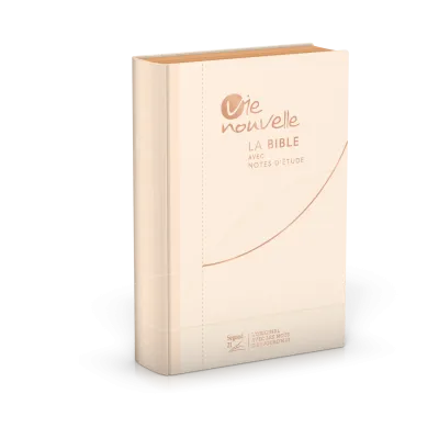 Bible d'étude Vie nouvelle, S21, souple, toile beige, tranches or rose