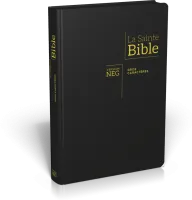 Bible NEG11890, GC, couv. fibrocuir, fermeture zip, tranche or, onglets