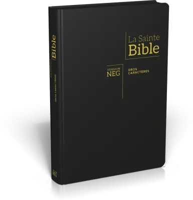 Bible NEG11890, GC, couv. fibrocuir, fermeture zip, tranche or, onglets