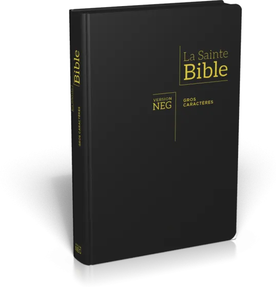 Bible NEG11890, GC, couv. fibrocuir, fermeture zip, tranche or, onglets