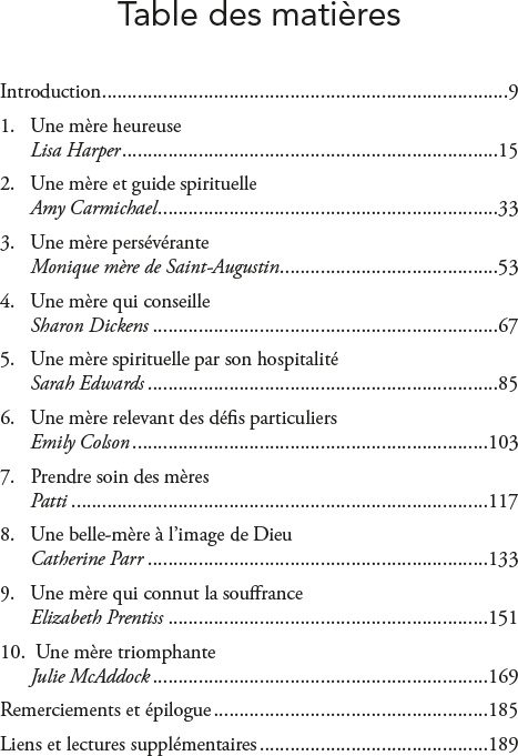 Dix (10) femmes, mères spirituelles