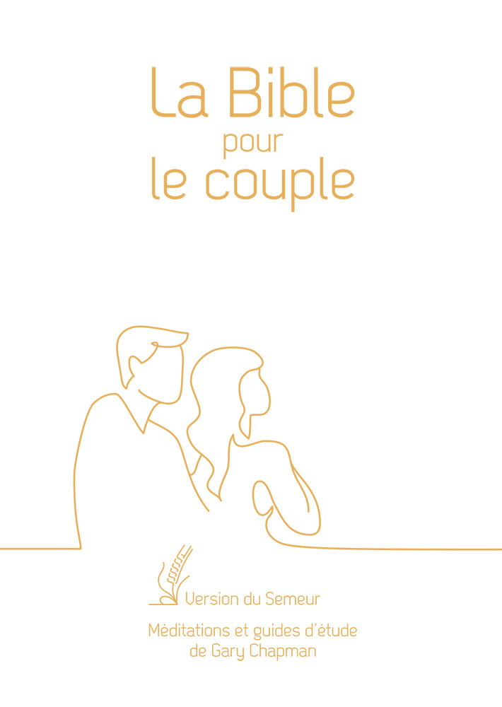 Bible pour le couple, couverture rigide blanche, tranche dorée