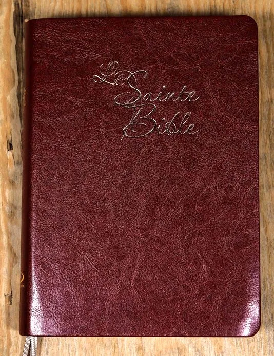 Bible Segond 1910 à gros caractères, Modèle souple, marron - tranche or, onglets couverture PU