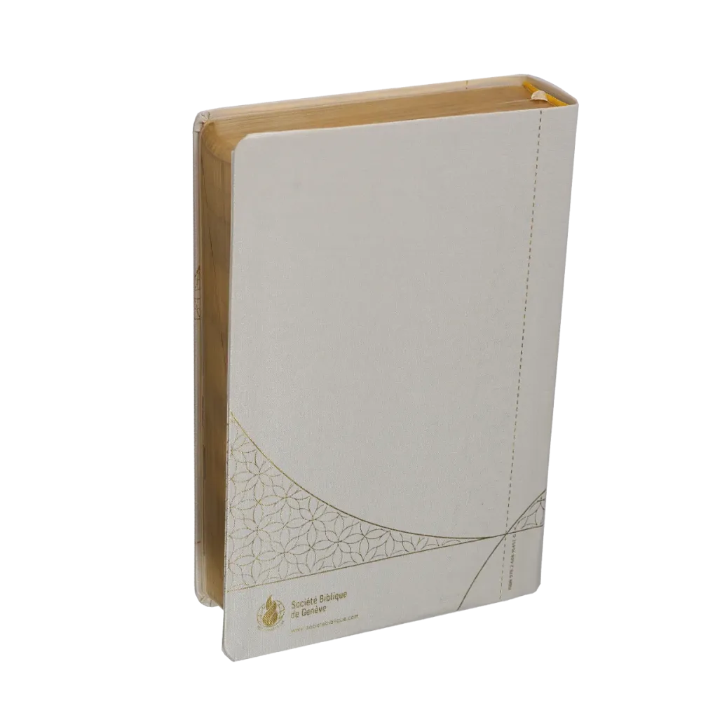 Bible d'étude Vie nouvelle, S21, Souple, blanche, tranche or, SG16452