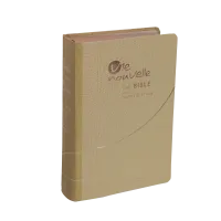Bible d'étude Vie nouvelle, S21, souple, toile beige, tranches or rose