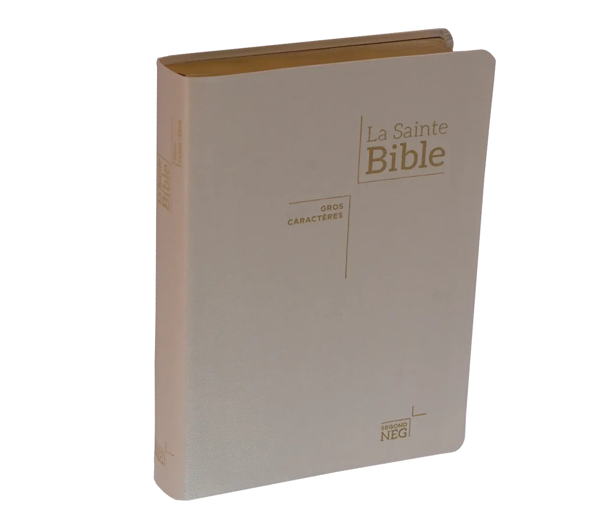 Bible NEG 11862, GC,couv souple blanche, tranche or