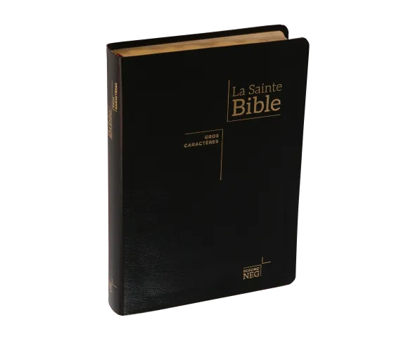 Bible NEG 11899, GC, couv. fibrocuir, tranche or, onglets