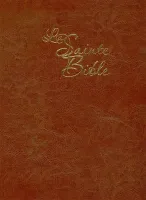 Bible Segond 1910 à gros caractères, Modèle souple, marron - tranche or, onglets couverture PU
