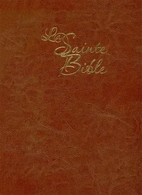Bible Segond 1910 à gros caractères, Modèle souple, marron - tranche or, onglets couverture PU