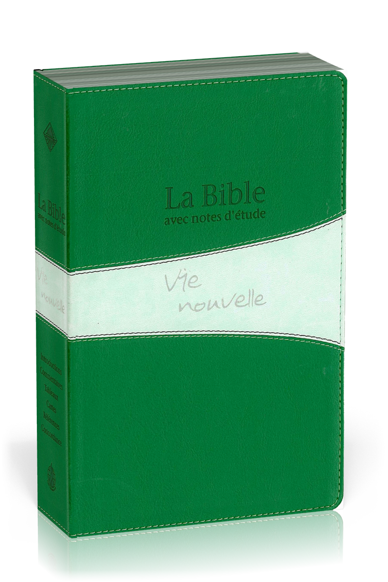Bible S21 Vie Nouvelle souple duo verte tranche argent avec boitier