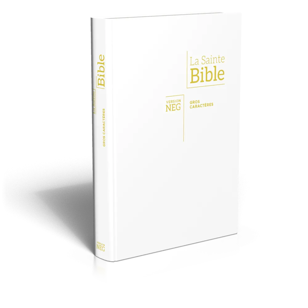 Bible NEG 11842, GC,couv souple blanche, tranche or