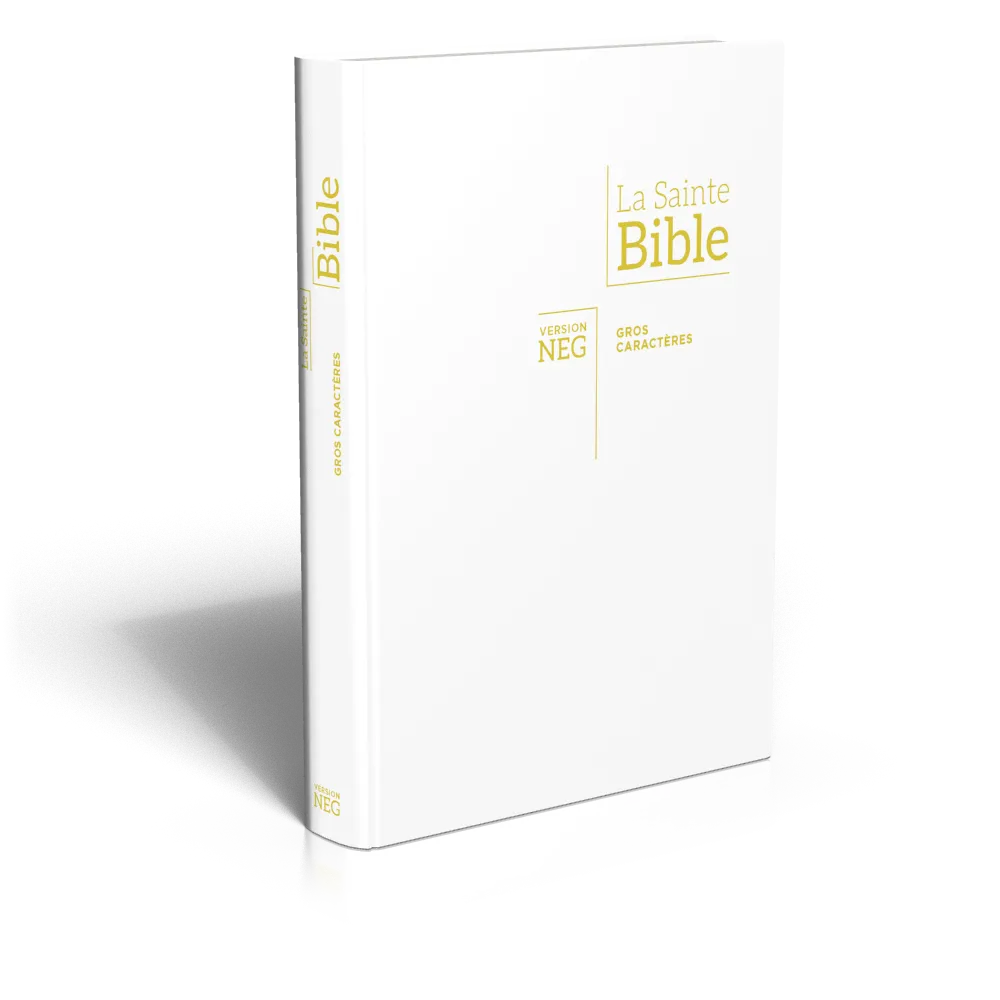 Bible NEG 11842, GC,couv souple blanche, tranche or