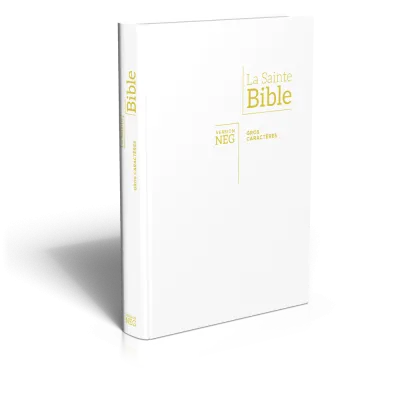 Bible NEG 11842, GC,couv souple blanche, tranche or