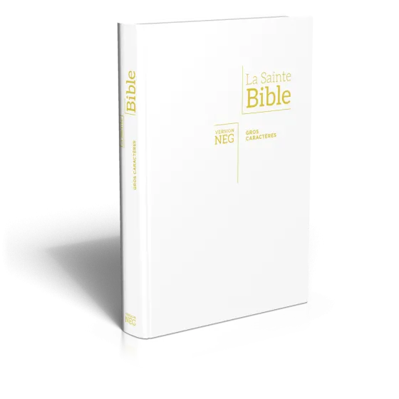 Bible NEG 11842, GC,couv souple blanche, tranche or