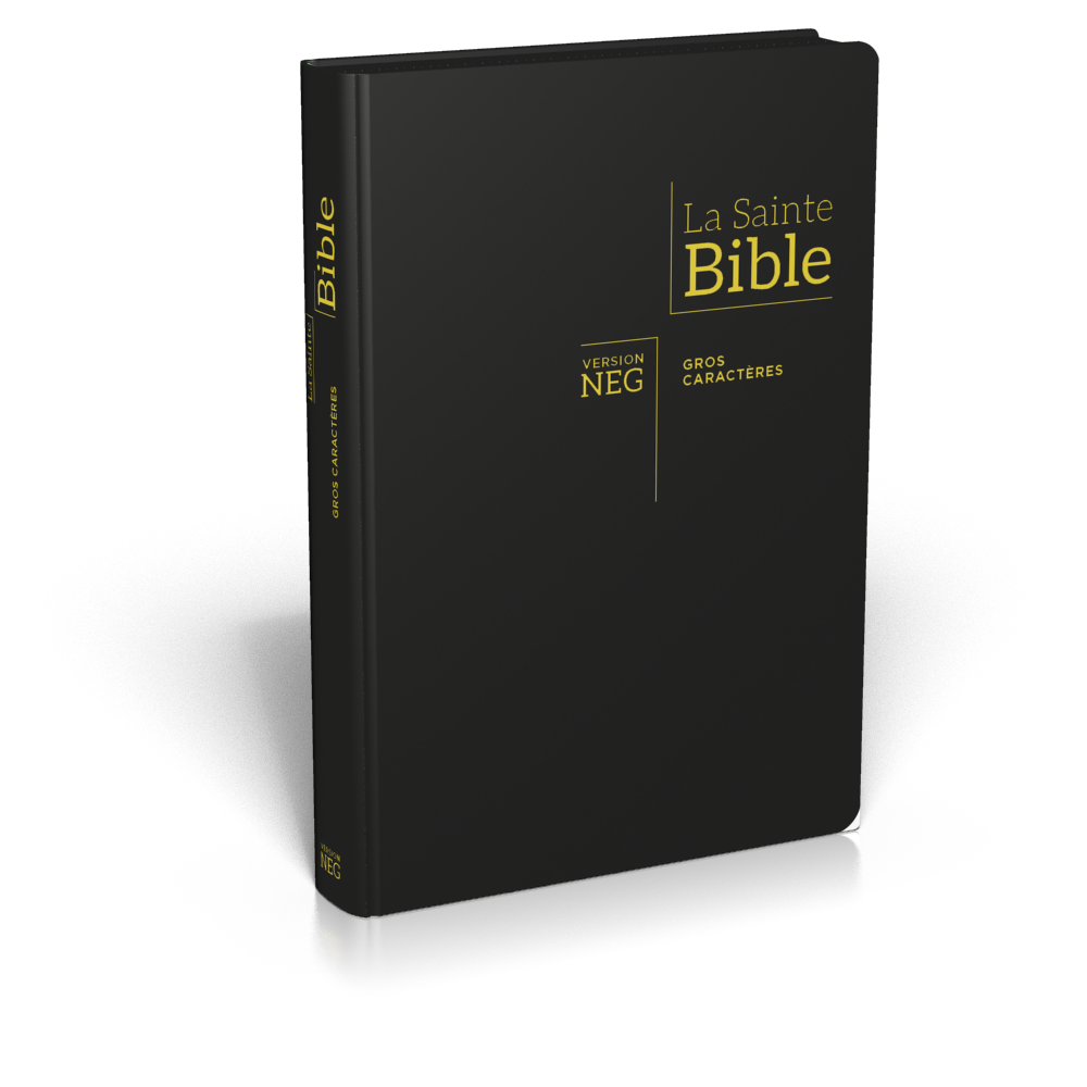 Bible NEG11890, GC, couv. fibrocuir, fermeture zip, tranche or, onglets