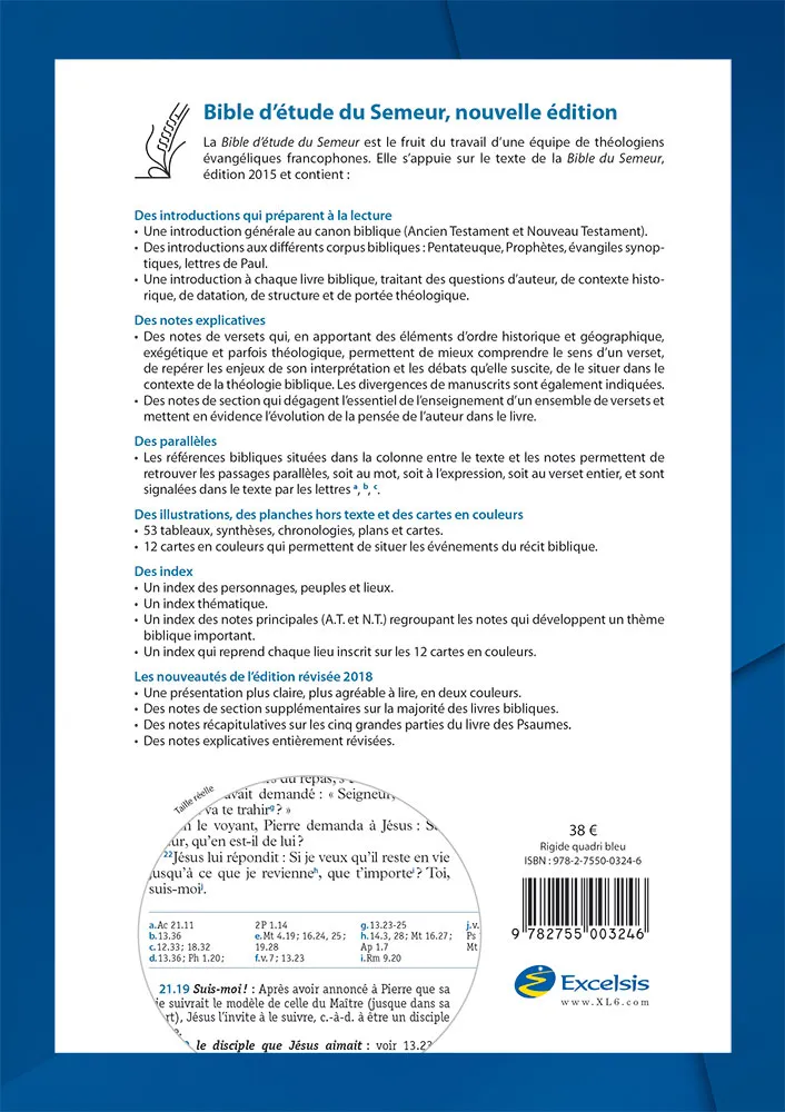 Bible Semeur d'étude nlle ed. 2018