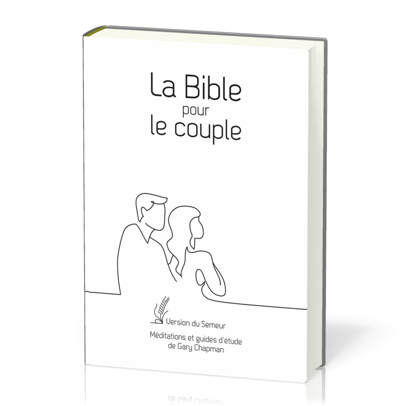 Bible pour le couple, couverture rigide blanche, tranche dorée