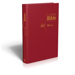 Bible NEG gros caractères. rigide, bordeaux