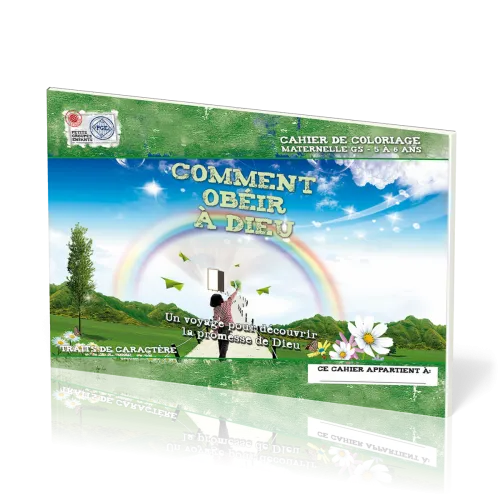Comment obéir à Dieu, 5-6 ans, cahier de coloriage