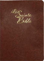 Bible Segond 1910 à gros caractères, Modèle souple, marron - tranche or, onglets couverture PU