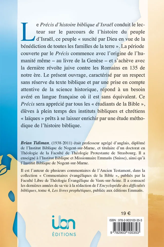 Précis d’histoire biblique d’Israël